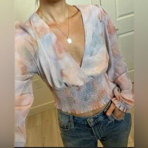 Aritzia Wilfred Genoa Blouse in Muted Pink‎ size M